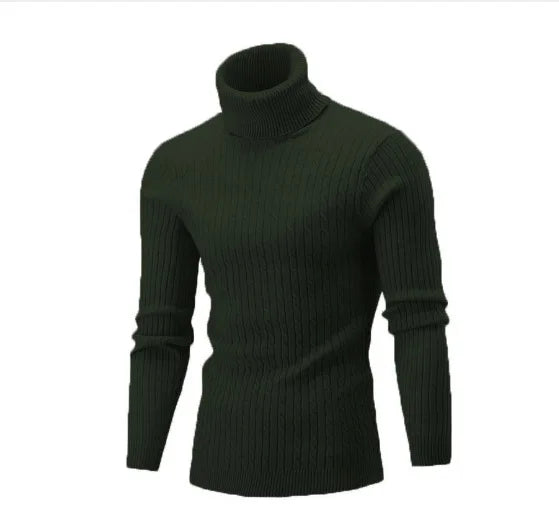 Turtleneck Pullovers Sweaters Men 2020 Autumn Winter Solid Color Long Sleeve Knitting Sweater Thickening Men's Bottoming Shirt