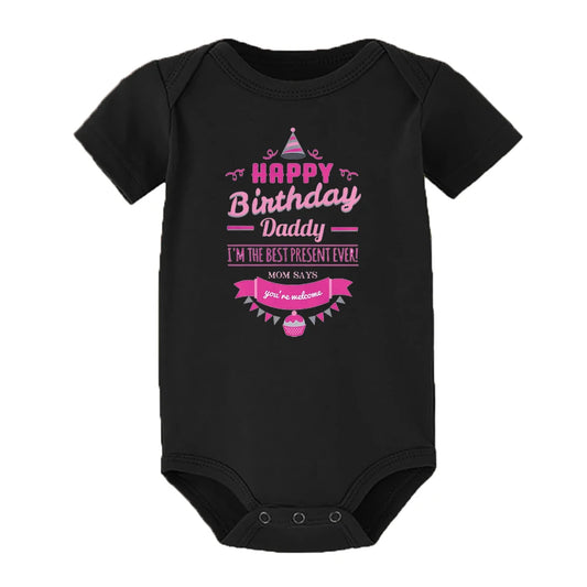 Alles Gute zum Geburtstag Papa Neugeborenes Baby Body Geschlechtsneutrale Babyartikel Säuglingskleidung Zwillinge Outfit Strampler Vater Geburtstagsgeschenk.
