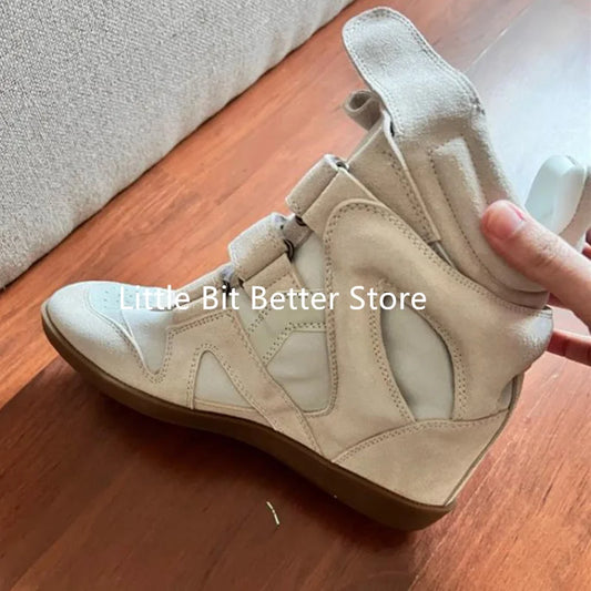 Autumn Winter Luxury Brand Design Women Ankle Boots Fashion Height Increasing Casual Shoes Leather Women Motorcycle Boots 2026.