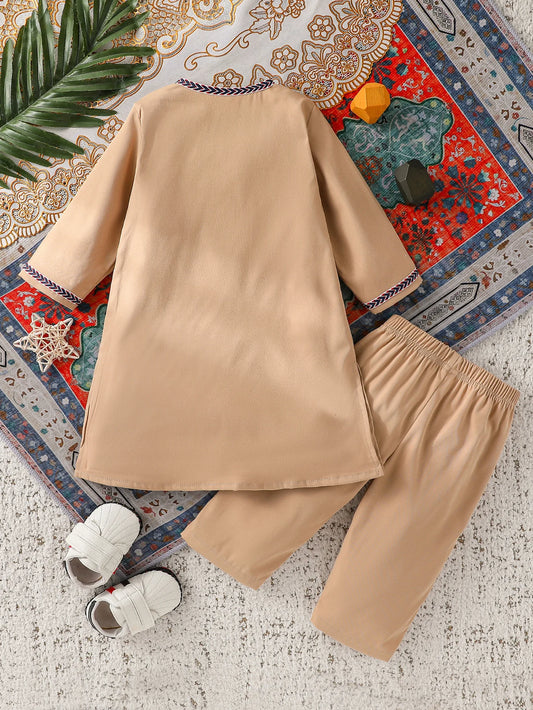 2Pcs Baby Jungen Alle Jahreszeiten Langarm Für 1-3Y Fit Nahen Osten Sets Kleidung Tragen Nationalen Stil Kleidung anzüge.
