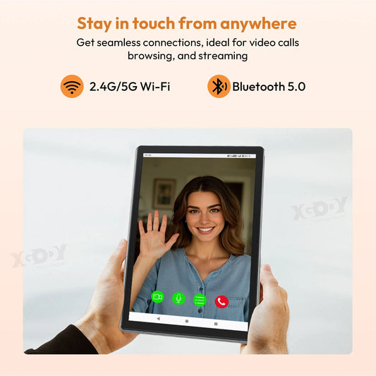 XGODY P60 Pro Android 15 256GB Tablet PC 10 Zoll ultra-klares 90Hz Display 24GB(8+16) 256GB 8000mAh Akku Tablet.