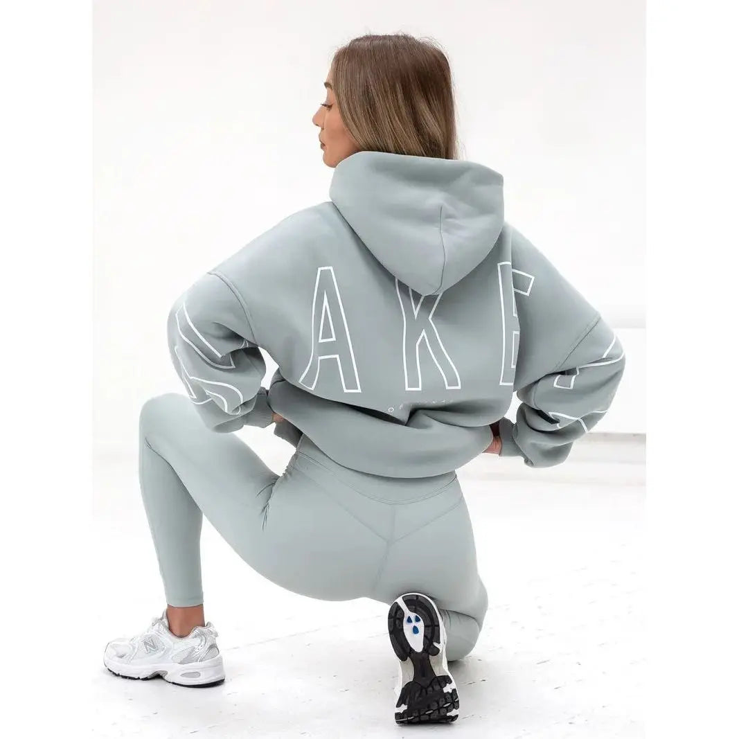 European American Fashion Printed Hooded Hip Hop Sweatshirt 2025 New Cross Border Thickened Versatile Long-sleeved Loose Clothes