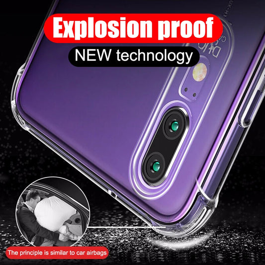 Luxury Soft Case For Huawei P20 P30 Lite Pro Protective Transparent Case Mate 20 30 Lite Honor 20 Lite pro Silicone Back Cover.