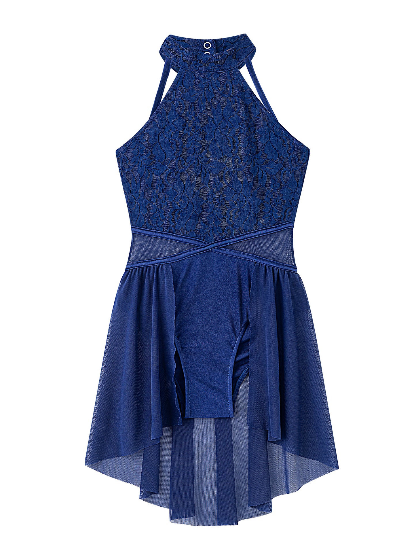 Mädchen Ballett Gymnastik Trikot lyrischen Tanz kleid ärmellose florale Spitze Tutu Tanz kleidung für Eiskunstlauf Bühnen performance