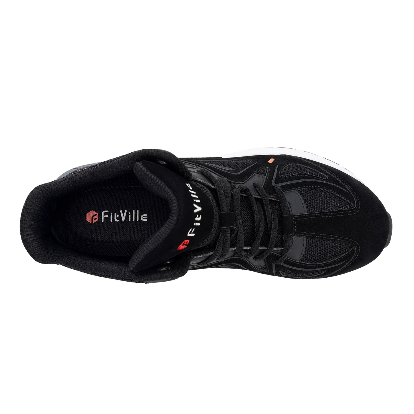 FitVille Herren-High-Top-Basketballschuhe, verbreitert, leicht, lässig, atmungsaktiv, für männliche geschwollene Füße, lindert Schmerzen