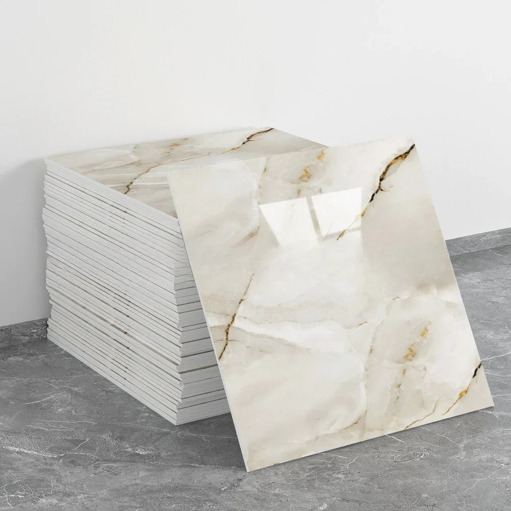 10PCS 30X30CM Marble Gold 3D Wall Sticker Self Adhesive Tile Stickers Waterproof Oil Home Kitchen Bathroom Floor Sticker