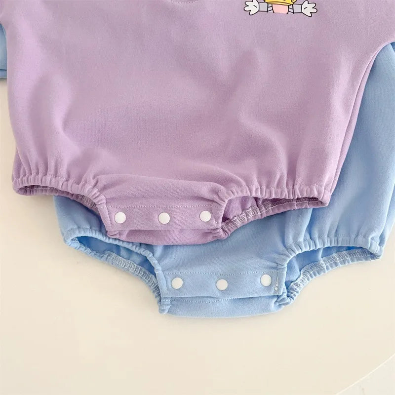 Neugeborenen Baby Strampler Socke Hut 3 stücke Set Cartoon Donald Daisy Ente Kleidung Jungen Mädchen Overall Infant Kurzarm Body k732