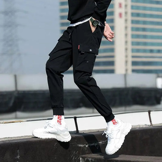 2025 New Trendy Solid Color Pants, Multi Flap Pocket Men's Cargo Pants, Loose Casual Outdoor Pants, Men's Work Pants oversized.
