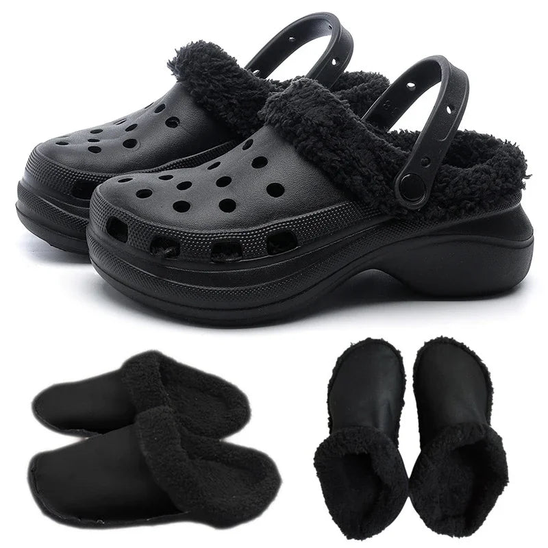 1 paar Loch Schuhe Samt Liner Winter Warme Schuhe Abdeckungen Verdickte Weiche Schuhe Abdeckung Abnehmbare Baumwolle Hülse Plüsch Innen Liner