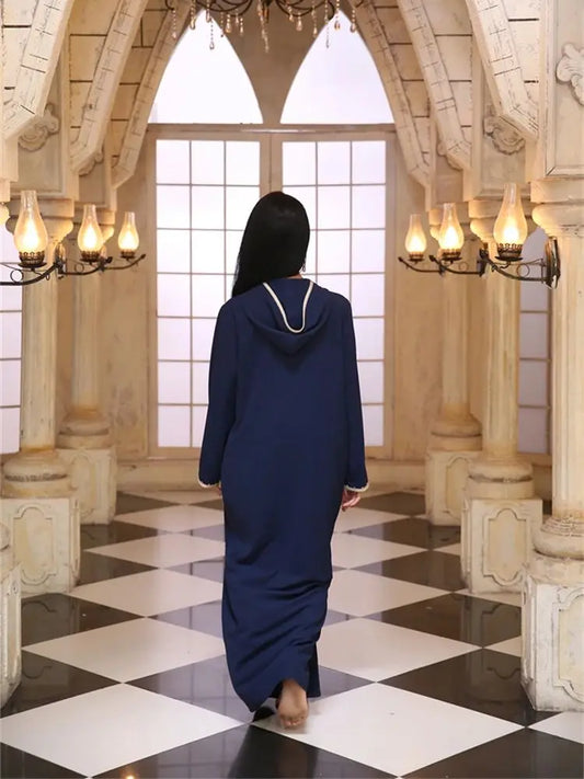 Ramadan Eid Hoodie Abaya Damen Dubai Luxury Islam Muslim African Dresses For Women Kebaya Caftan Marocain Robe Musulmane Femme.