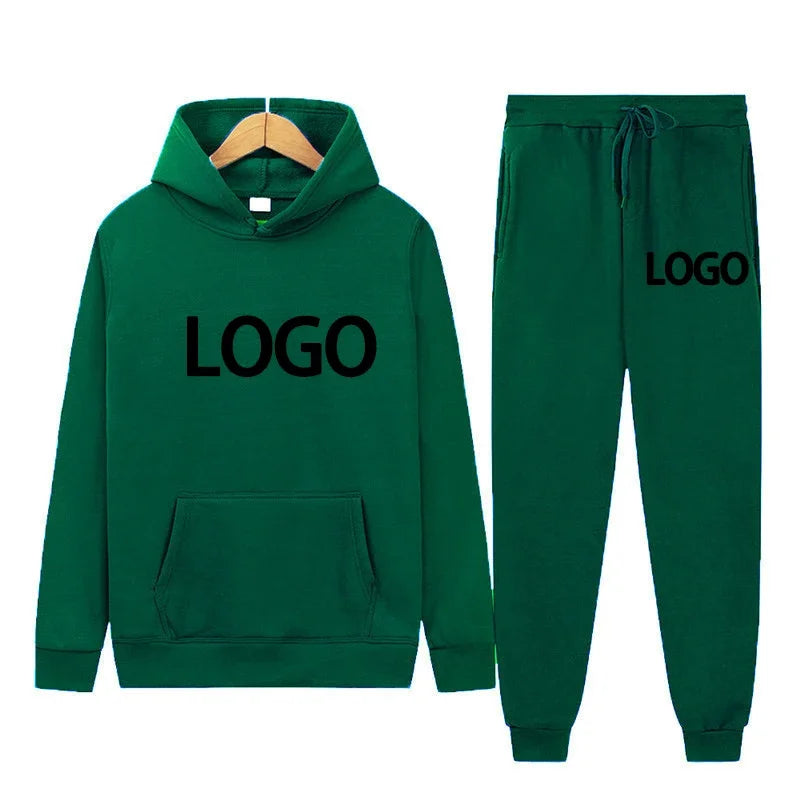 Maßgeschneiderter bedruckter Herren- und Damen-Trainingsanzug mit Kapuze, Sweatshirts und Jogginghose, hochwertiger Unisex-Anzug für den Alltag, lässig, Sport, Hoodies