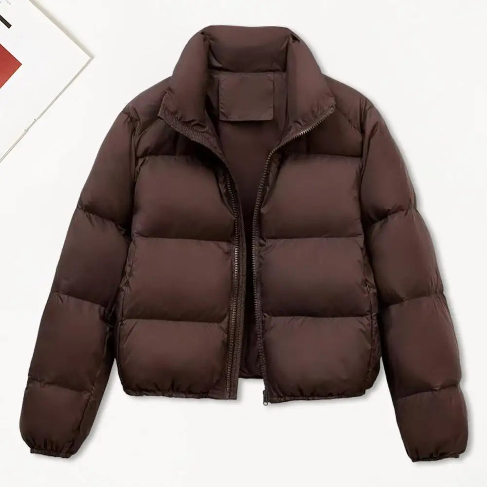 Reversjacke, einfarbige Jacke, winddicht, gepolstert, Daunenmantel mit Stehkragen für Herren und Damen, schmale Passform, Outdoor-Jacke für den Winter