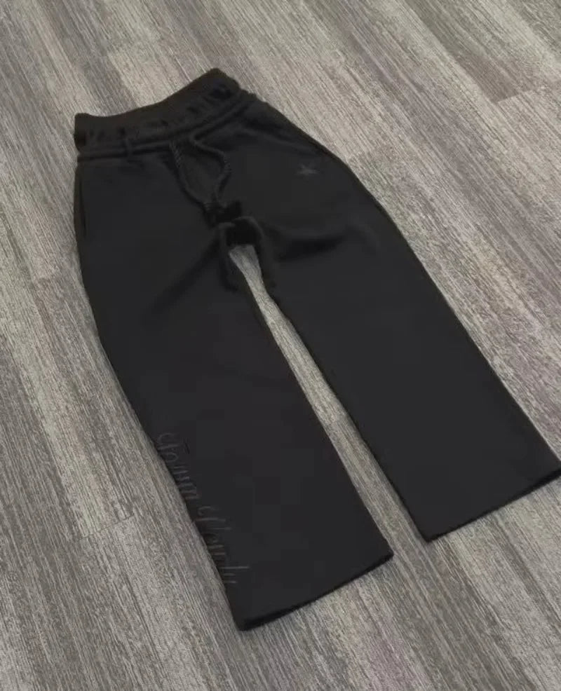 Y2K Amerikanischen Neue Harajuku Vintage Lose Doppel Taille Jogginghose Männer Street Hip Hop Beliebte Buchstaben Gestickte Casual Hosen