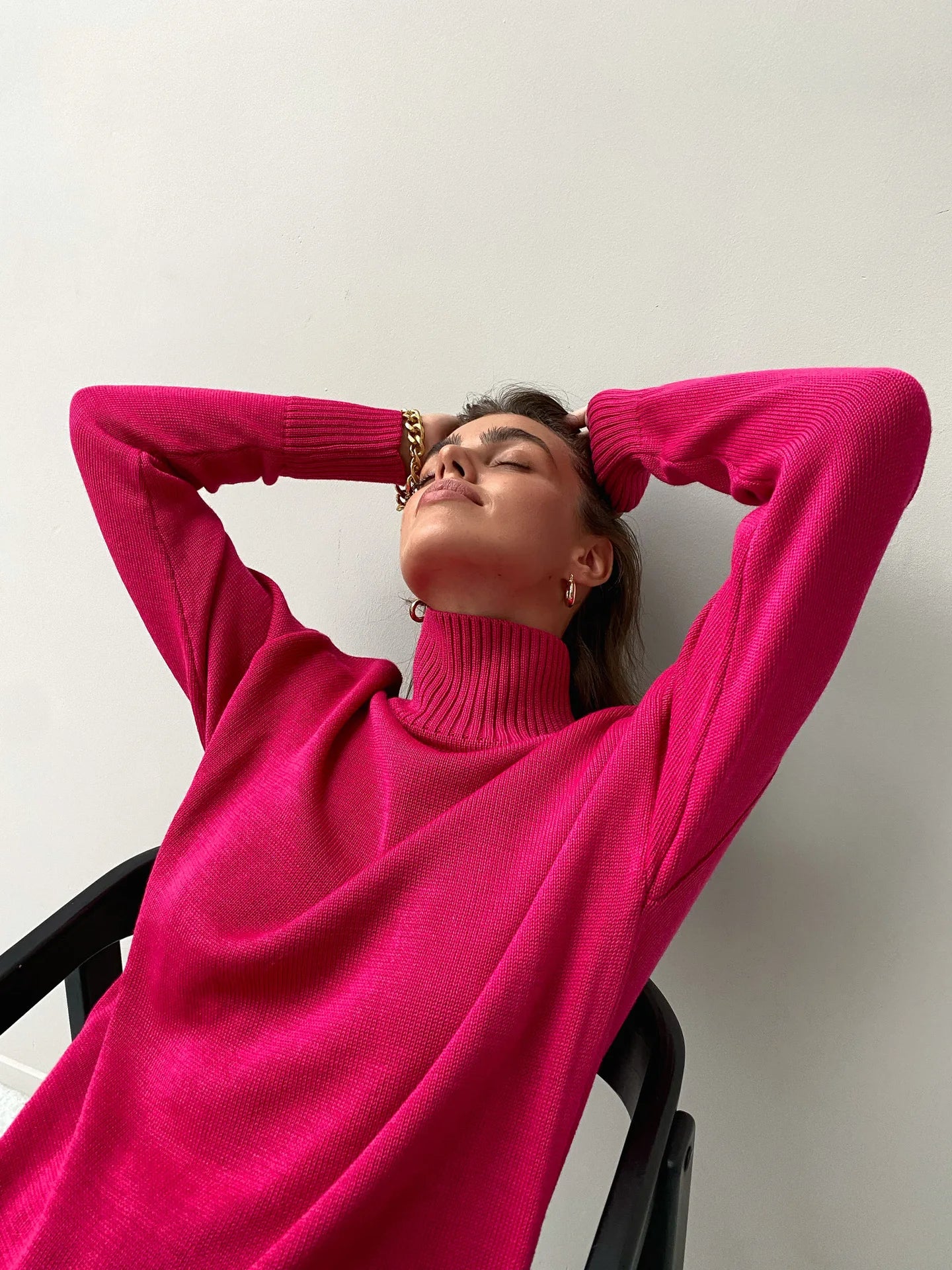 Herbst Und Winter Verdickte Rollkragenpullover frauen Lose Faul Gestrickte Pullover Silhouette Casual Pullover