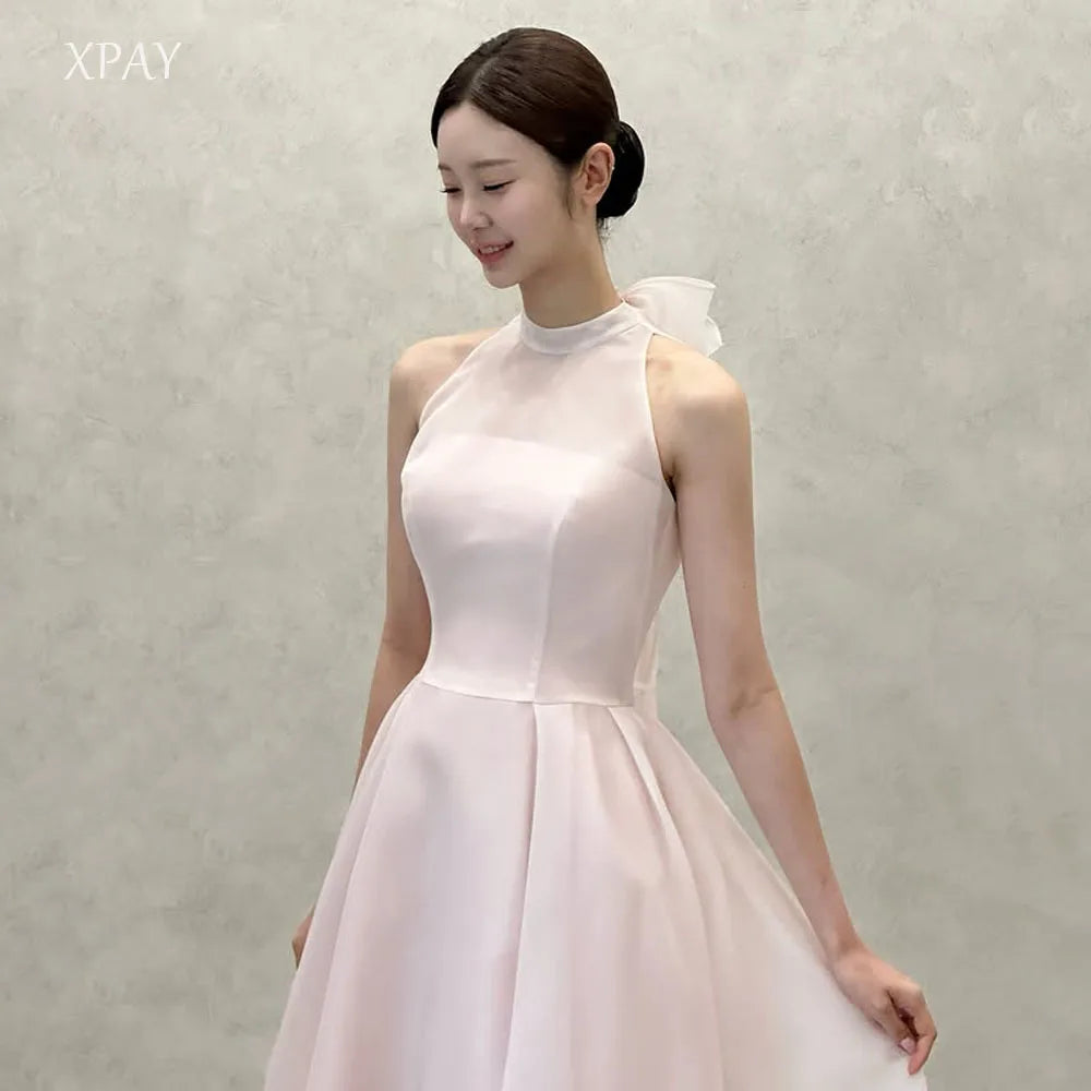 XPAY Feen-Neckholder-Organza, A-Linie, koreanische Abendkleider, Hochzeit, Fotoshooting, bodenlange Ballkleider, formelles Partykleid, Omar Apa