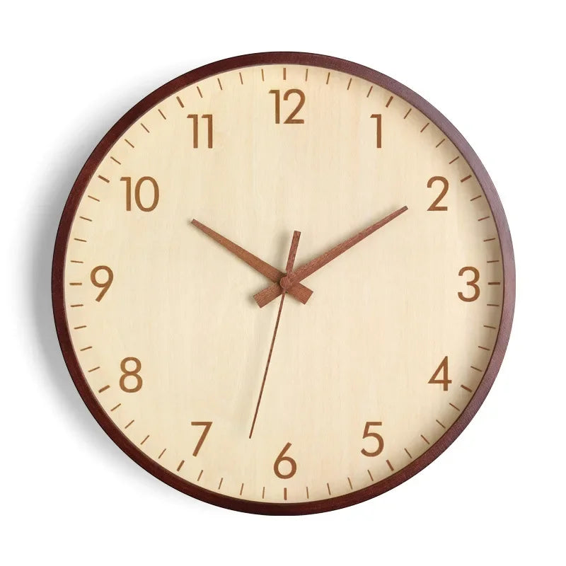 Wanduhr Wohnzimmer Zuhause Wandbehang Massivholz moderne einfache Uhr mittelalterliche Uhr Log Schlafzimmer Dekoration