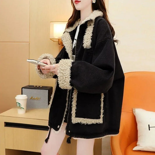 Lässige Damen-Jeansmäntel 2025, Neuheiten, warmer Winter, kalte Damen-Jeansjacken, kostengünstige koreanische Bewertungen, viele Kleidungsmodelle.