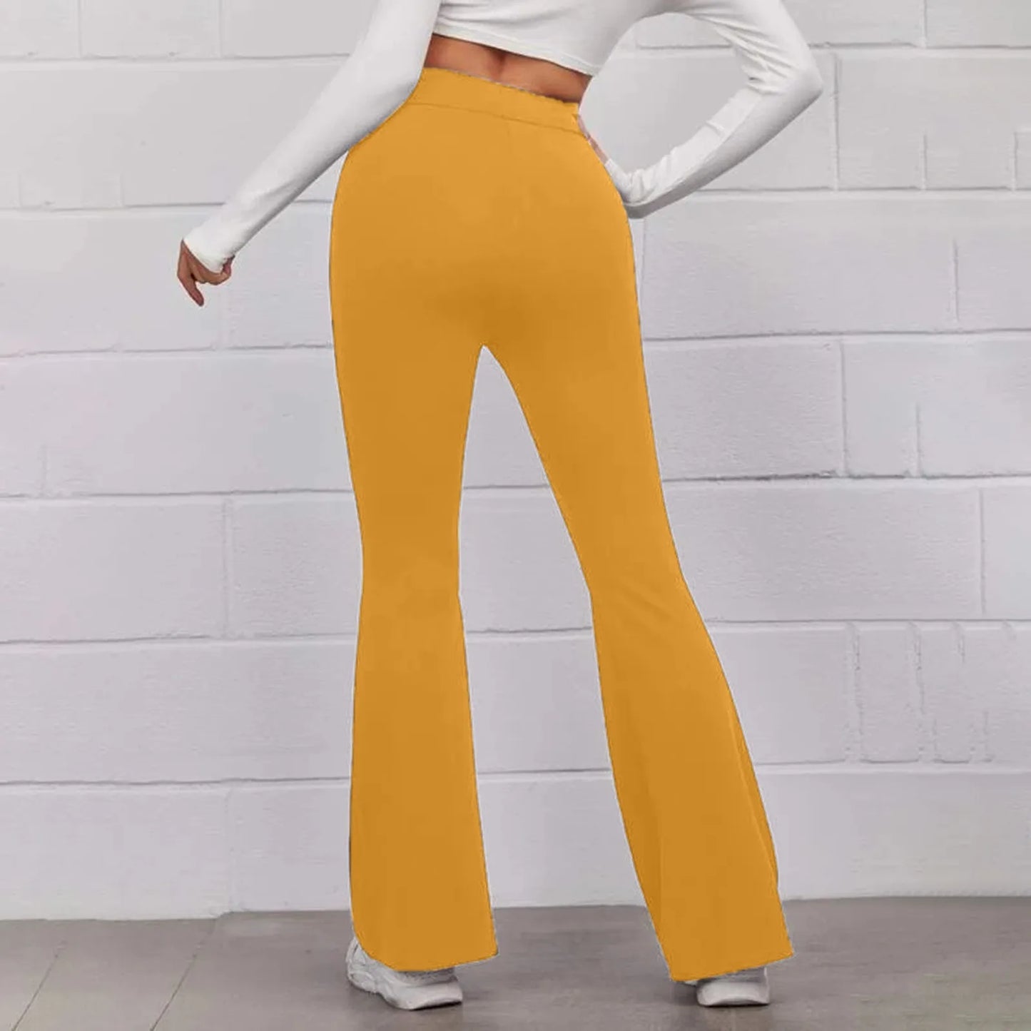Sport Micro Flared Fitness Hosen Yoga erscheinen dünn hoch taillierte Hüfte heben nahtlose Hose mit weitem Bein ausgestellte Hosen für Frauen