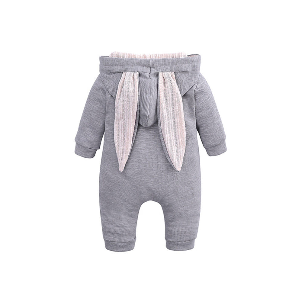 Melario Jungen Langarm Kleidung Baby Kinder Große Ohren Kaninchen Body Mädchen Baby Mit Kapuze Reißverschluss Creeper Strampler