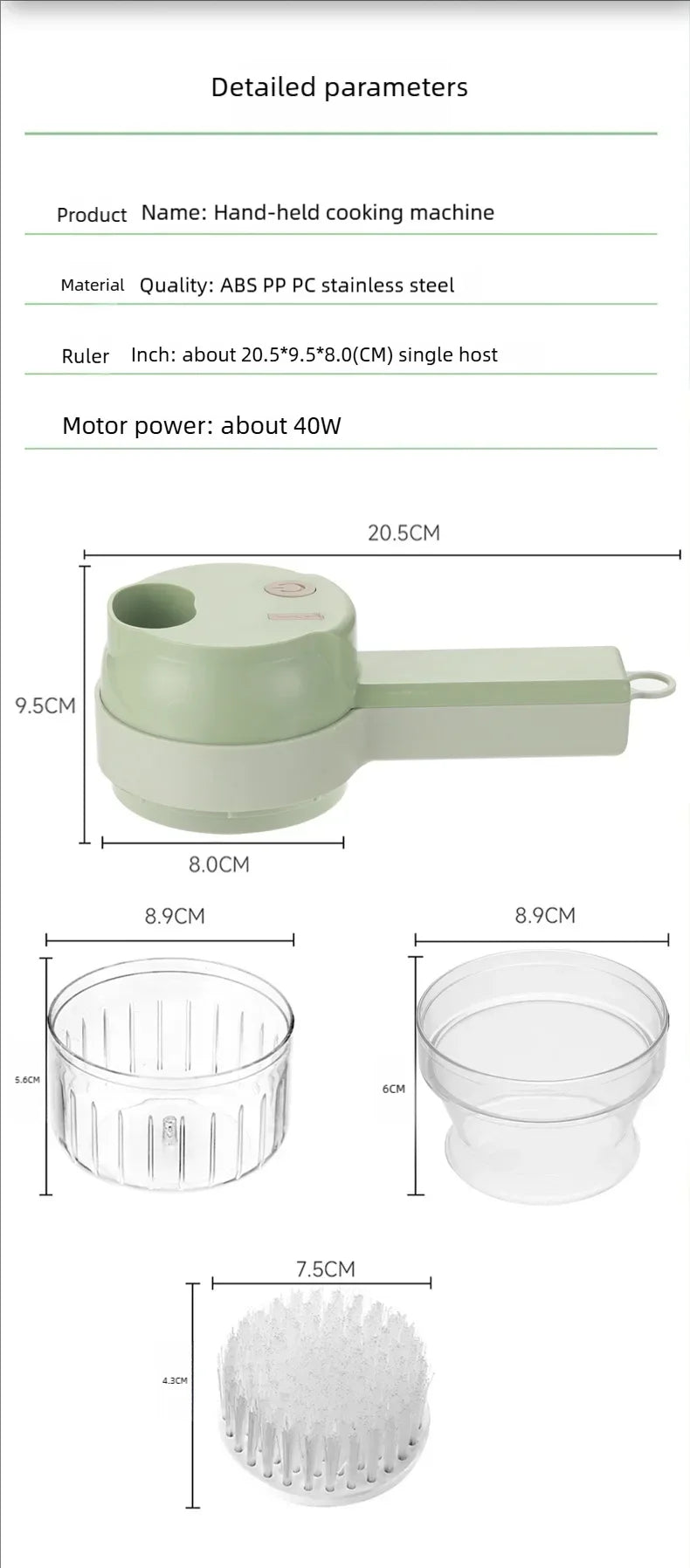 4In1 Electric Vegetable Cutter Set Handheld Wireless Electric Garlic Masher Food Chopper Meat Grinder Machine Food Peel Slice.