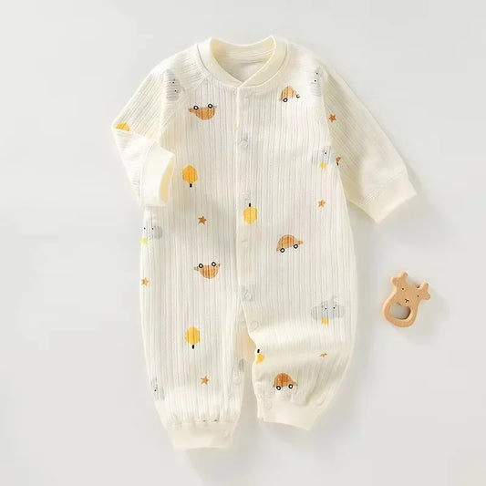 Babykleidung für Mädchen und Jungen, Body und einteiliges Langarm-Outfit für Neugeborene für Outdoor-Kleidung, Frühling, Herbst, Sommer, gestrickter Strampler.