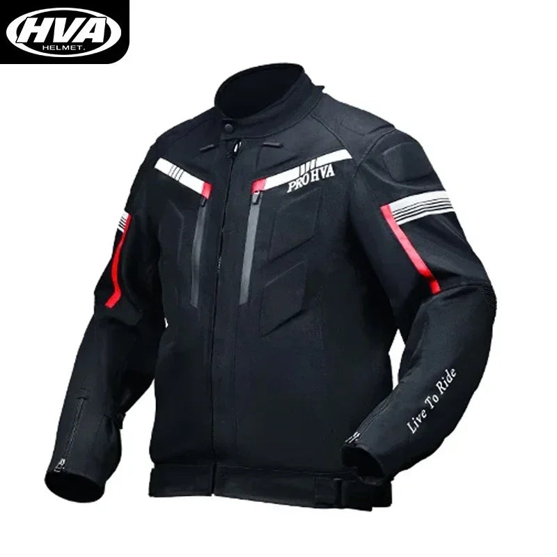 HVA Waterproof Motorcycle Jacket Men's Racing Suit Removable Liner Warm Autumn and Winter Motorcycle Jacket Suit Anti-fall Suit