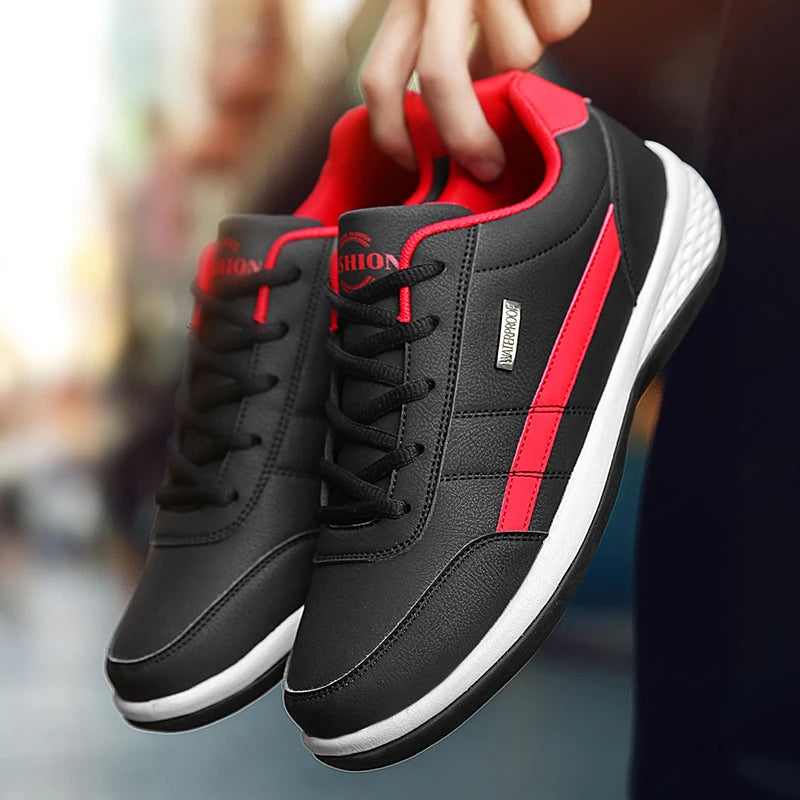 Pu Leder Männer Schuhe Turnschuhe Trend Casual Atmungsaktive Freizeit Männlichen Turnschuhe Nicht-Slip Schuhe Vulkanisierte Schuhe Tenis Masculino