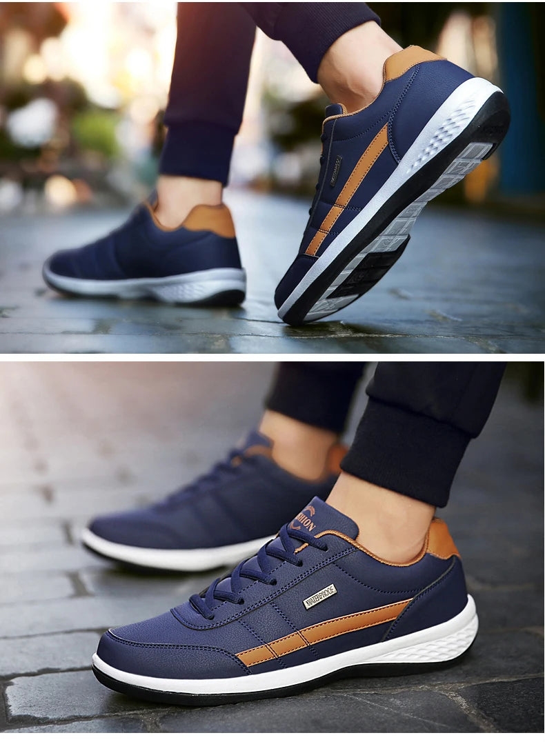 Pu Leder Männer Schuhe Turnschuhe Trend Casual Atmungsaktive Freizeit Männlichen Turnschuhe Nicht-Slip Schuhe Vulkanisierte Schuhe Tenis Masculino