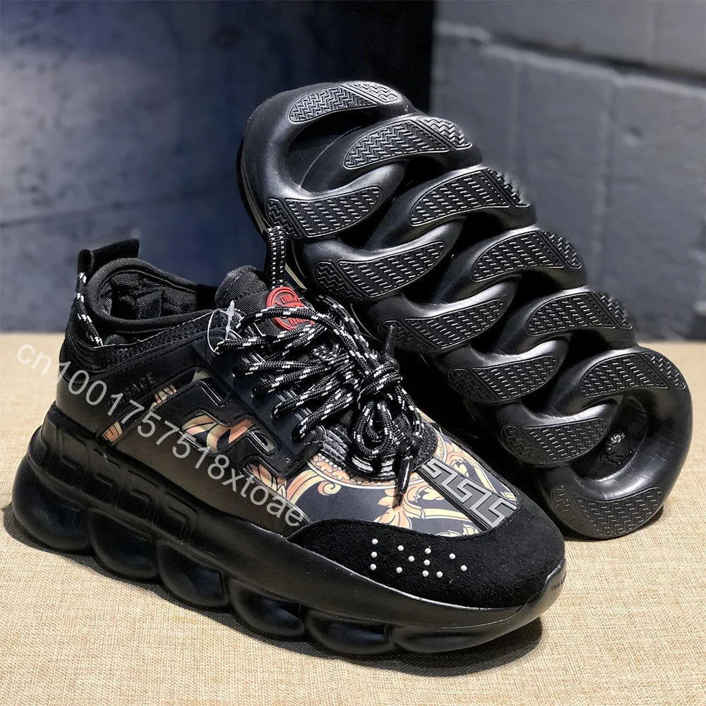 Luxus-Outdoor-Freizeitschuhe der Größe 36–45 für Männer und Frauen, modische Freizeit-Turnschuhe, Herbst-Winter, dicker Boden, niedrige Sportschuhe