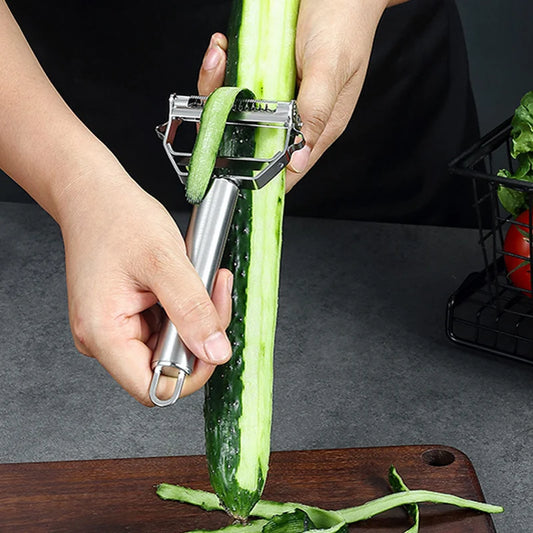 Kitchen Vegetable Peeler Stainless Steel Potato Peeler Slicer Korean Carrot Grater Shredder Multifunctional Fruit Veggie Tools.