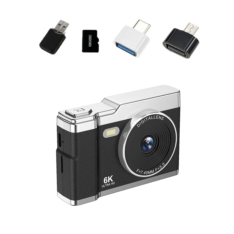 Xiaomi 6K HD Digital Camera 6400W Pixel Student CCD Portable Campus Mini Camera Retro Portable Camera Travel Campus Beginners.