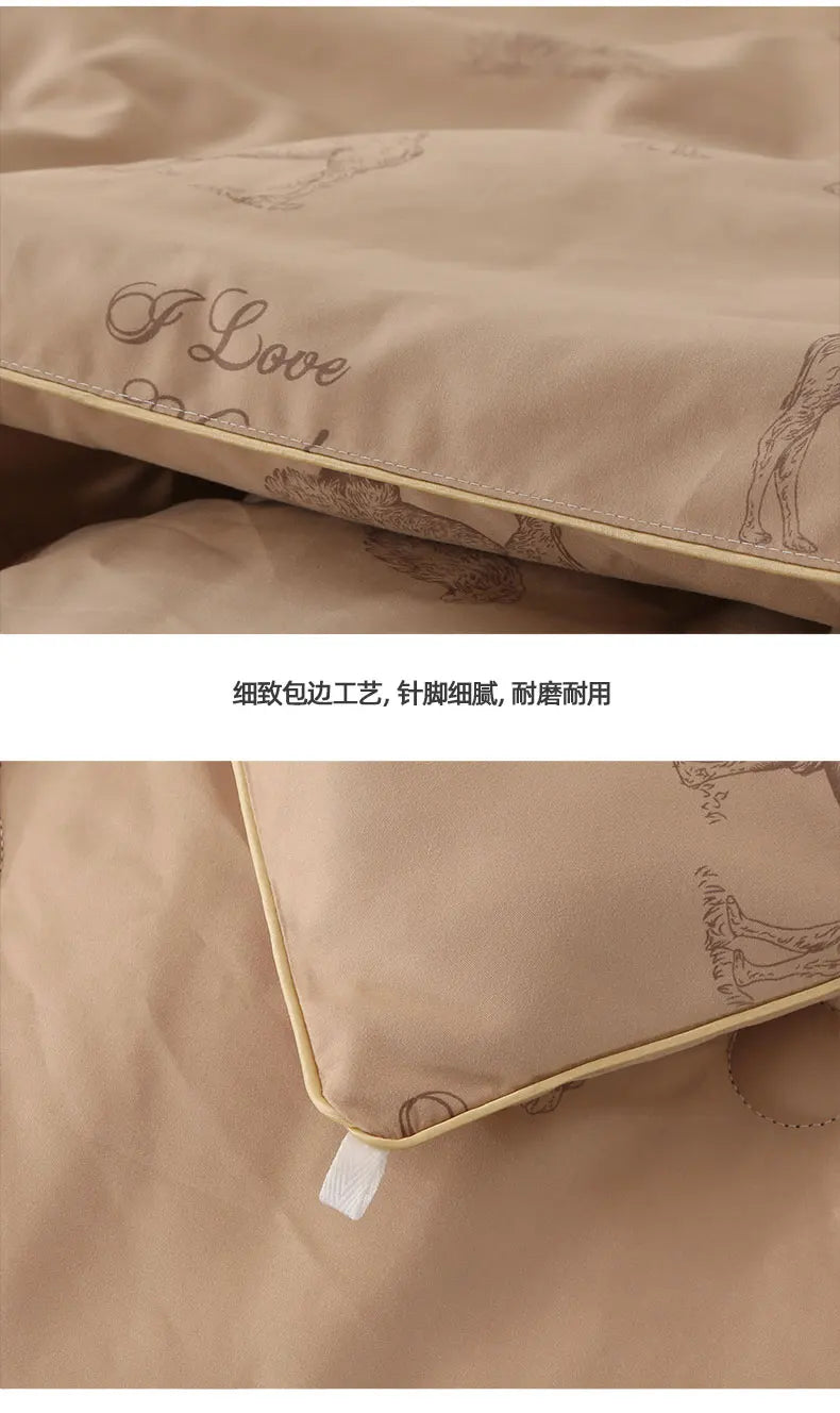 2025 new thickened polished camel hair quilt winter quilt student spring and autumn universal warm quilt in all seasons