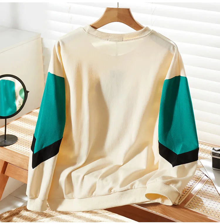 150Kg Plus Größe frauen Fehlschlag 157 Frühling Lose Langarm Rundhals Gedruckt Casual Sweatshirt 6XL 7XL 8XL 9XL 10XL 3-Farben