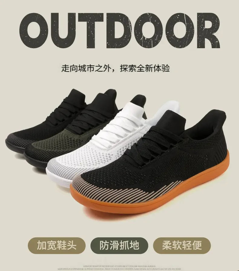 Sommer Breite Schuhe Männer Barfuß Breite Kappe Weichen Sohlen Outdoor Jogging Lace Up Casual Sneaker Atmungsaktive Laufschuhe Tenis Jeans