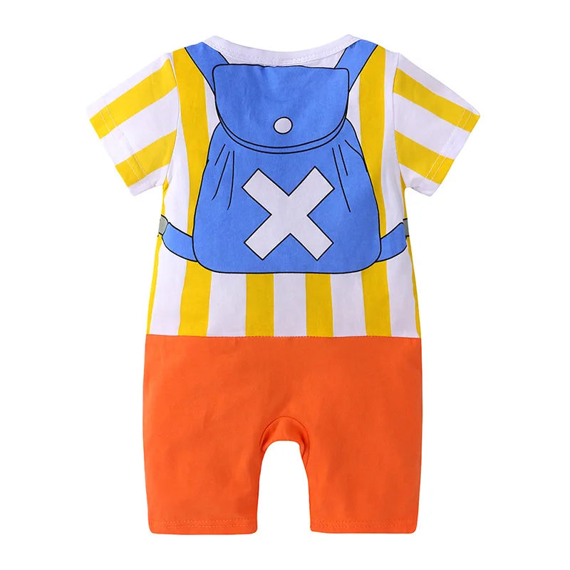 0-2 Jahre alte Kinder Cartoon einteiliges Baby Rollenspiel Kurzarm Strampler Kinder Baumwolle Kleidung Baby Mädchen und Jungen Kleidung