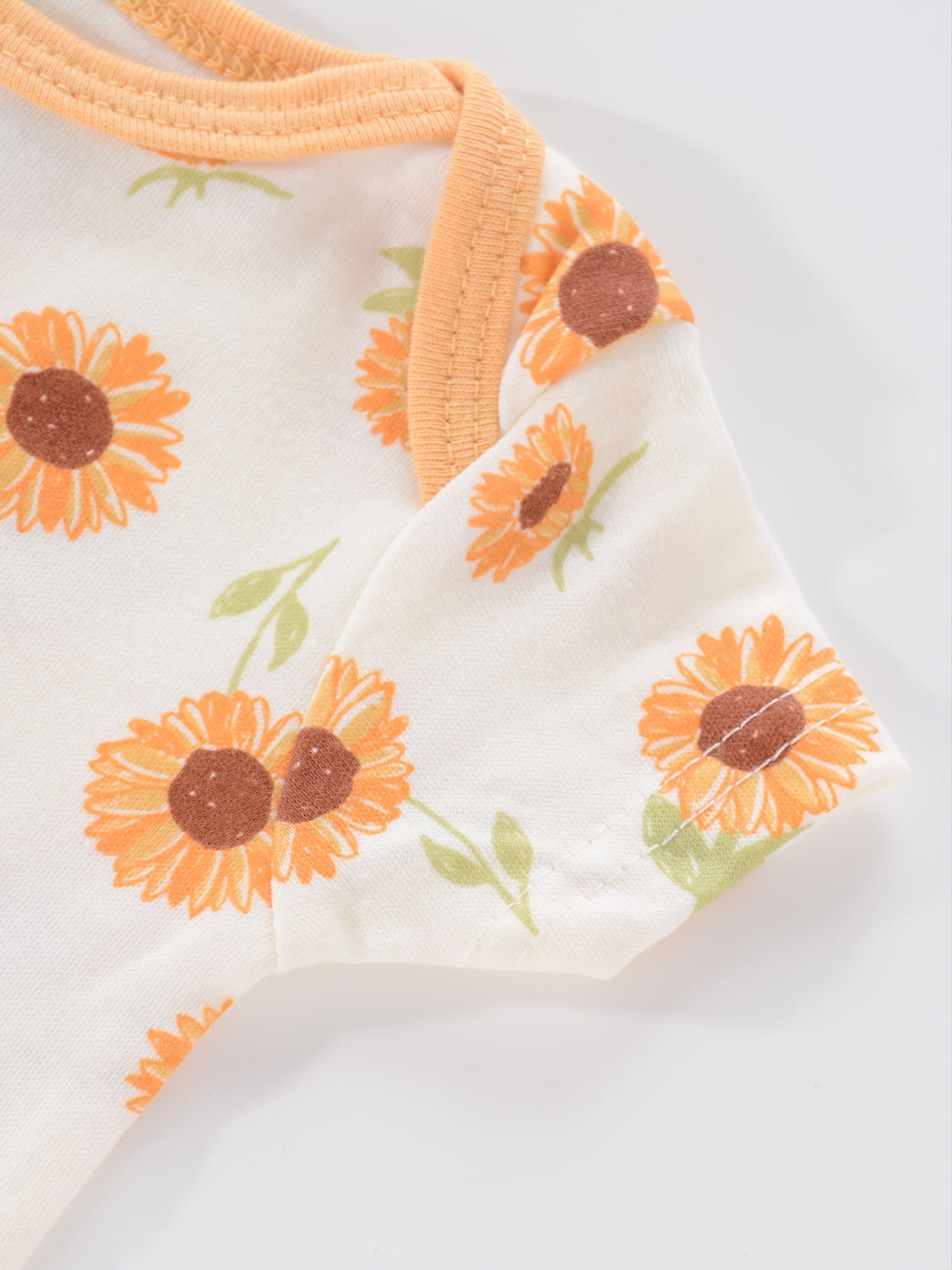 4PCS Neugeborenen Strampler Kurzarm Rundhals Cartoon Tier Blumen Drucken Body Onesies Für Baby Jungen Und Mädchen Kleidung