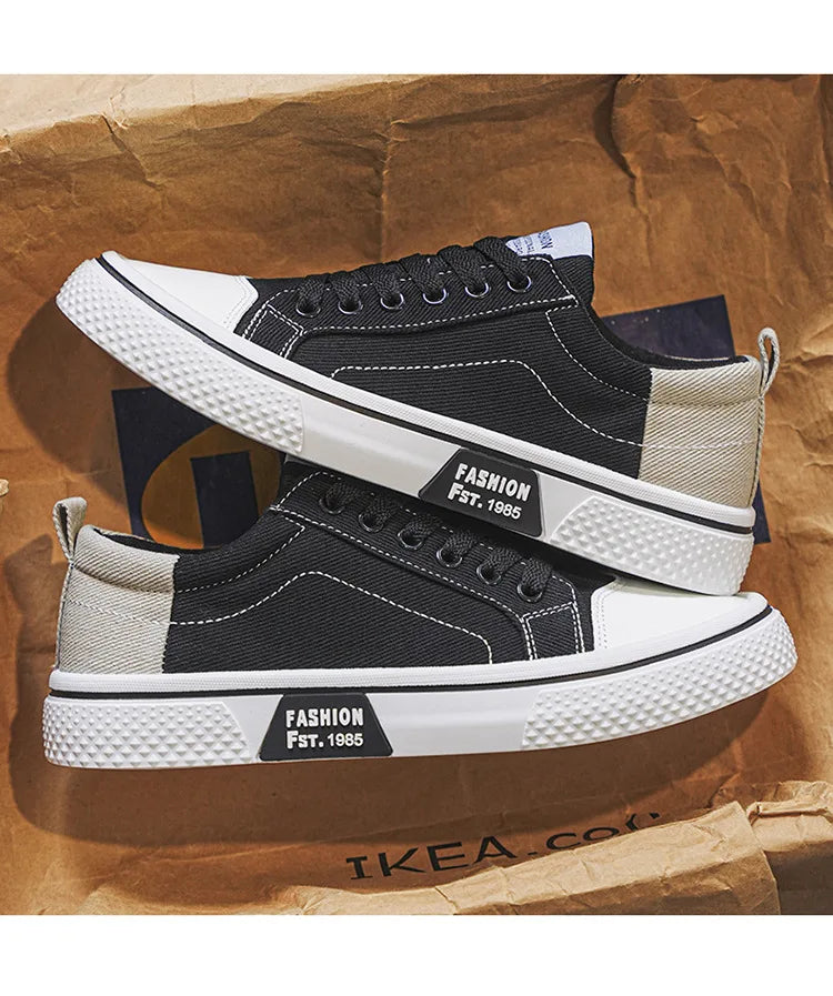 Atmungsaktive Herren-Skateschuhe aus Segeltuch mit weicher Sohle, lässige Turnschuhe, trendige, vielseitige, leichte, rutschfeste Slip-On-Sportschuhe, Größe 37–48