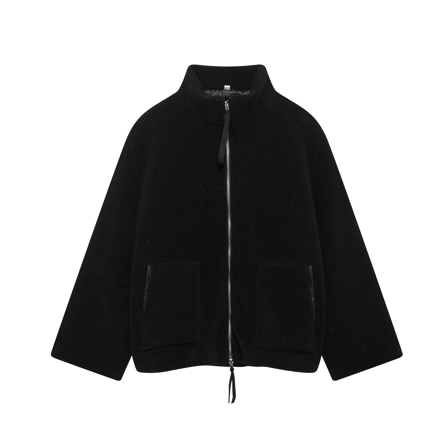 Winter Fleece frauen Mantel Zipper Stehkragen Lose Verdickt Mantel frauen Herbst Warme Neue Casual Trendy frauen Mantel