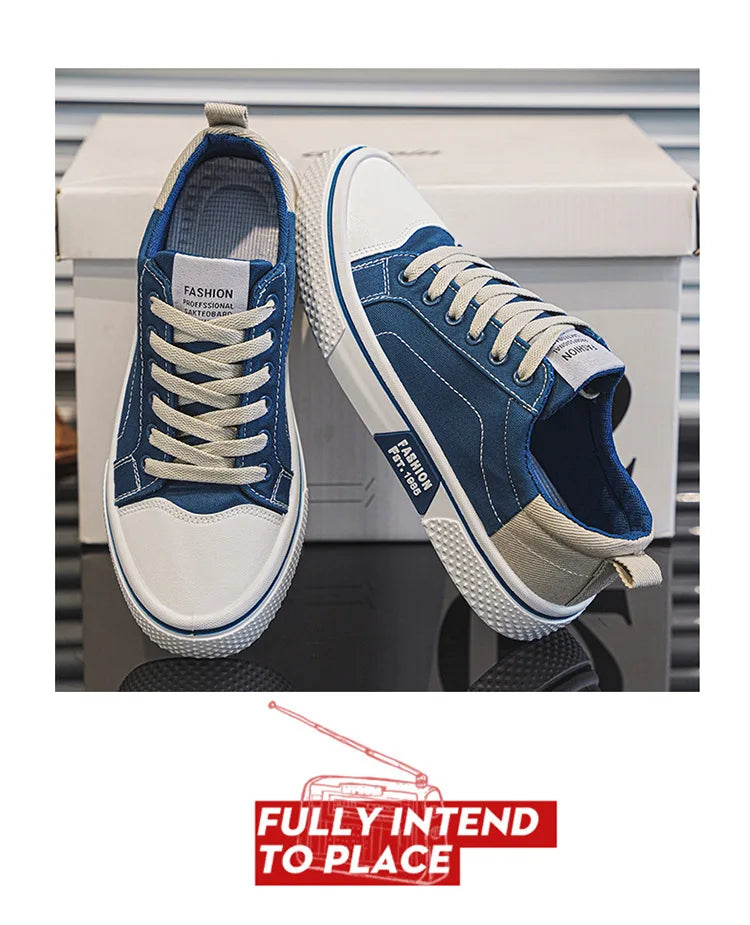 Atmungsaktive Herren-Skateschuhe aus Segeltuch mit weicher Sohle, lässige Turnschuhe, trendige, vielseitige, leichte, rutschfeste Slip-On-Sportschuhe, Größe 37–48
