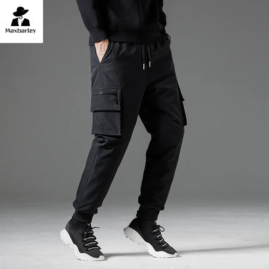 Winter Down Pants Men's Casual Waterproof Zipper Pocket Thick 90% Duck Down Cargo Pants Male Jogger Outdoor Warm Sports Pants.