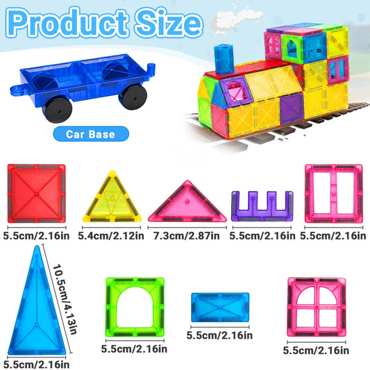 40/64/100PCS Magnetic Building Blocks Montessori Educational Constructor Toys Set For Kids Game For Boys Girl Gifts.