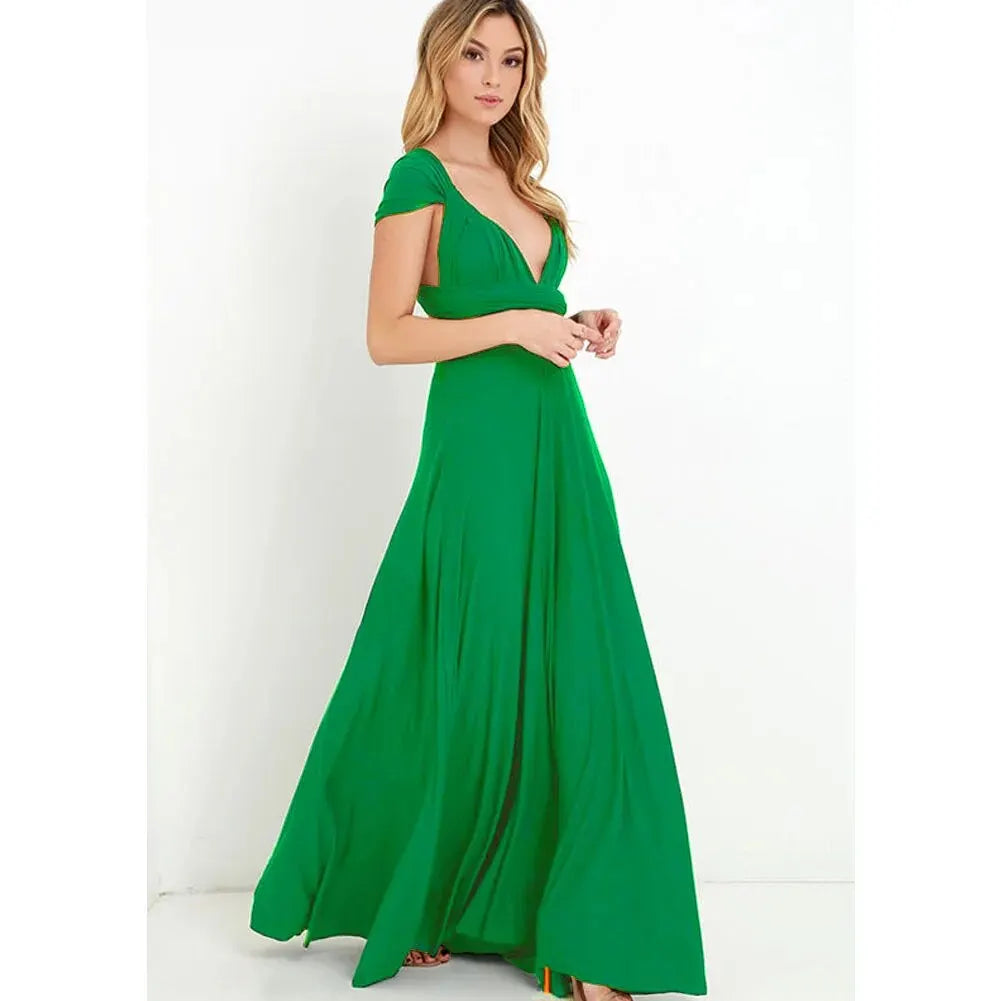 Sexy Frauen Multi way Wrap Cabrio Boho Maxi Club rotes Kleid Verband langes Kleid Party Brautjungfern Unendlichkeit Robe Longue Femme