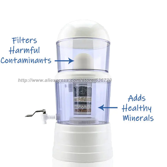 A10 Gravity Water System Filter, at Home Water Filter That Makes Water Alkaline and Adds Minerals | Chlorine and Fluoride Filter.