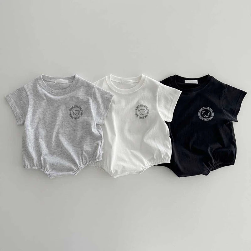 0-2Y Sommer Baby Body Niedlichen Cartoon Gedruckt Einteiliges für Kleinkinder Mädchen und Jungen Baby Kleidung Kleinkind Kurzarm Overall