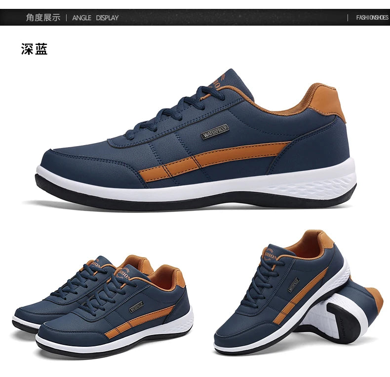 Pu Leder Männer Schuhe Turnschuhe Trend Casual Atmungsaktive Freizeit Männlichen Turnschuhe Nicht-Slip Schuhe Vulkanisierte Schuhe Tenis Masculino