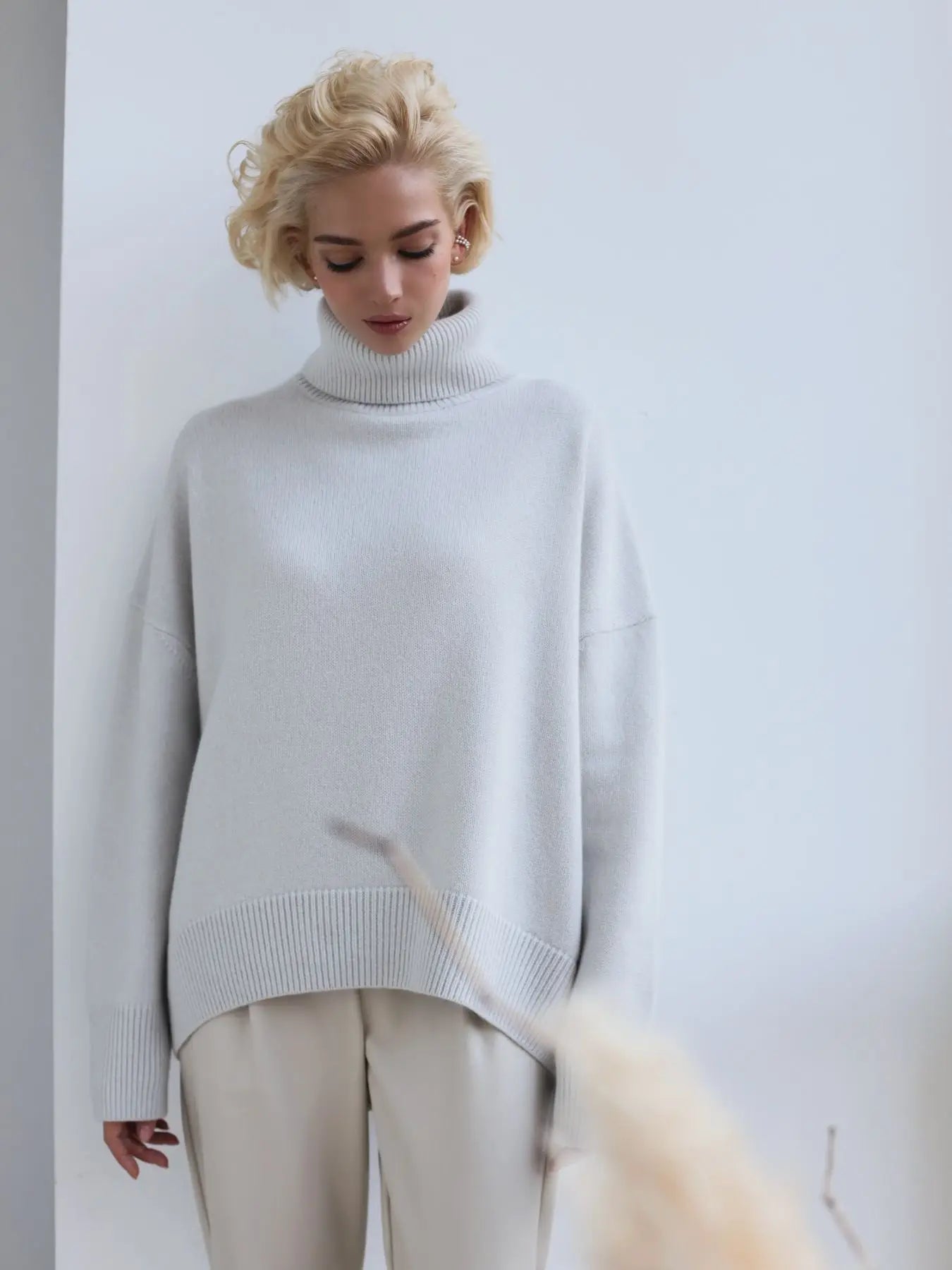 Herbst Und Winter Verdickte Rollkragenpullover frauen Lose Faul Gestrickte Pullover Silhouette Casual Pullover