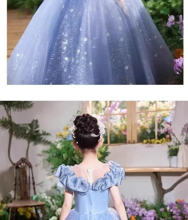 Elegangt Mädchen Abendkleid Luxus Prinzessin Kleid Geburtstag Party Pageant Outfit Kinder Klavier Rezitieren Leistung Formelle Kleidung