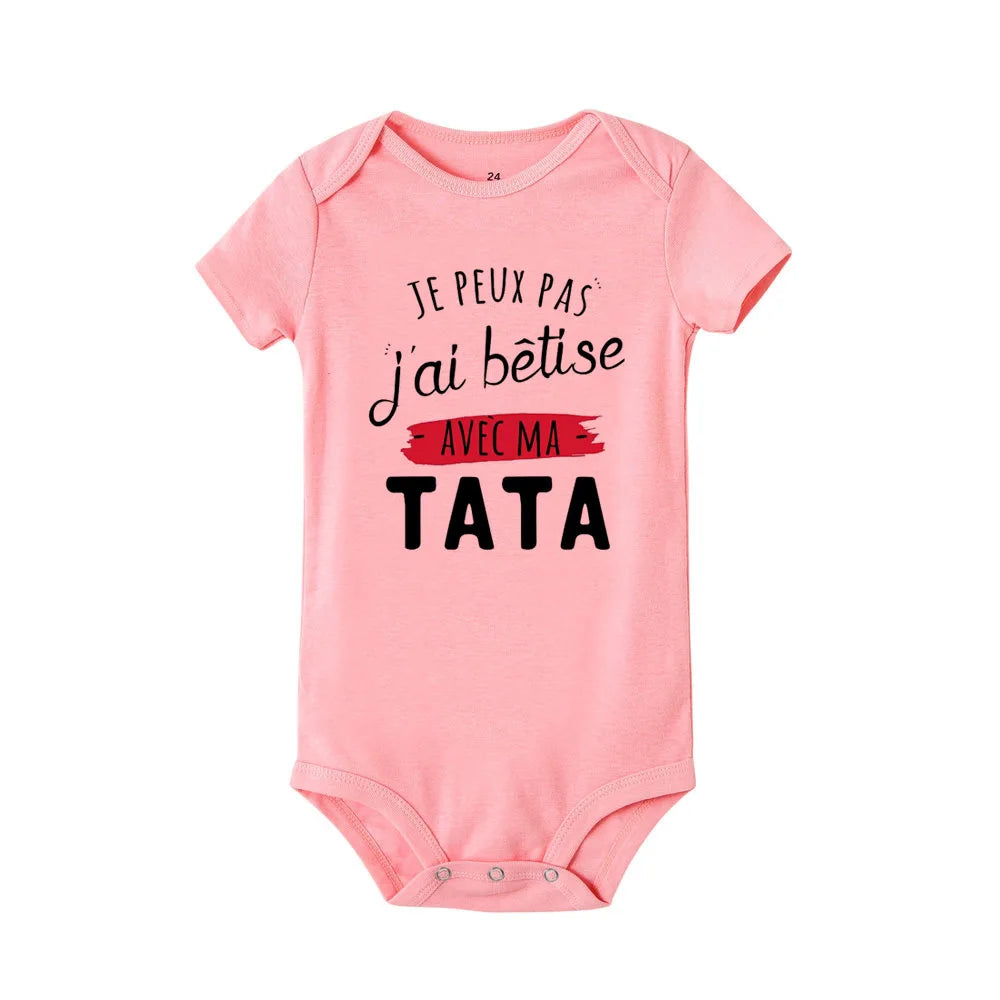 Ich habe eine verrückte Tante und ich habe es nicht Angst, Neugeborene Baby-Bodys, lustige süße Kleinkind-Säuglings-Overalls, Strampler-Outfits