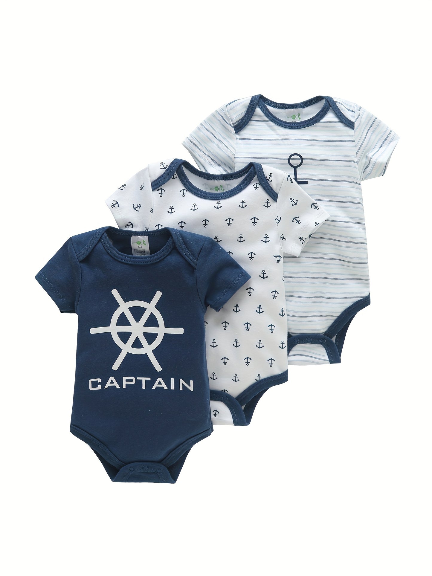 3PCS Infant Baby Nette Grafik einteilige Kleidung Für Jungen Und Mädchen, Neugeborenen Reine Baumwolle Sommer Strampler neugeborene kleidung