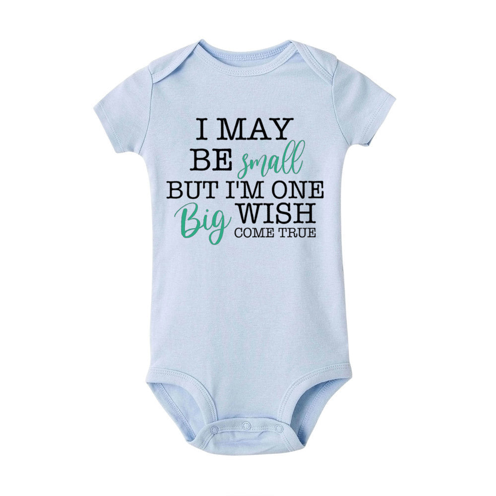 I May Be Amall But I'm One Big Wish Come Ture Baby Strampler Neugeborenen Body Kurzarm Overall IVF Success NICU Babykleidung